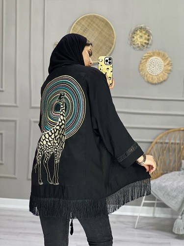 0738_مانتو اسپرت زرافه