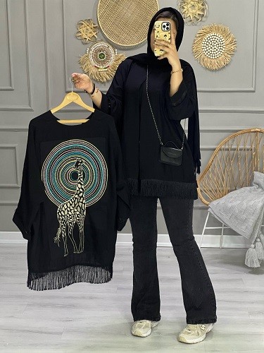 0738_مانتو اسپرت زرافه