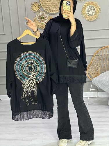 0738_مانتو اسپرت زرافه