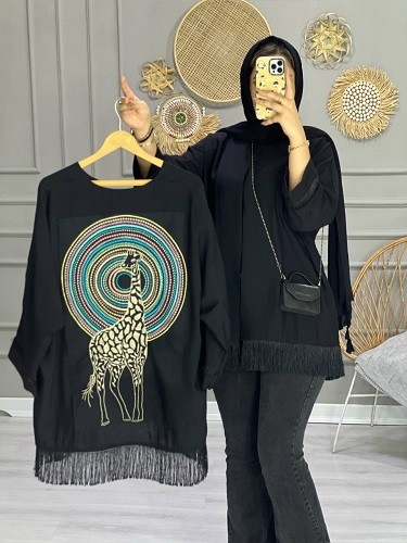 0738_مانتو اسپرت زرافه