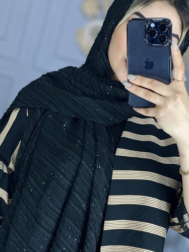 0119_شال مشکی اطلس