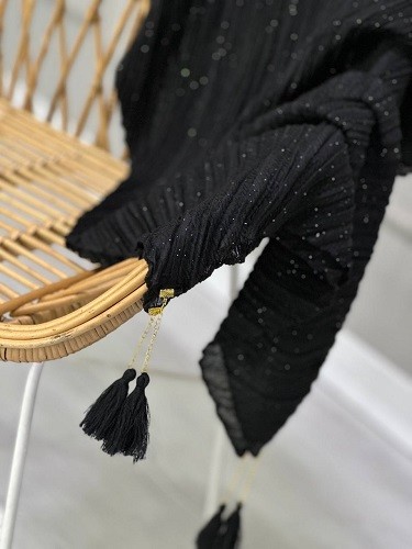 0119_شال مشکی اطلس