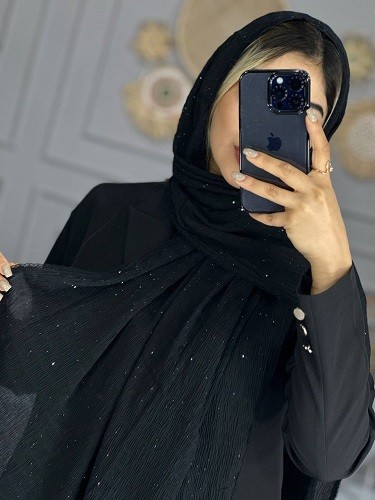 0120_شال مشکی برنزی
