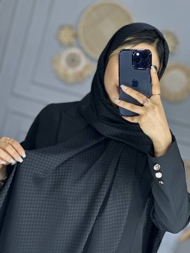 0121_شال مشکی شطرنجی