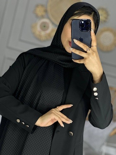 0121_شال مشکی شطرنجی