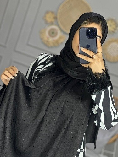 0123_شال مشکی ملورین