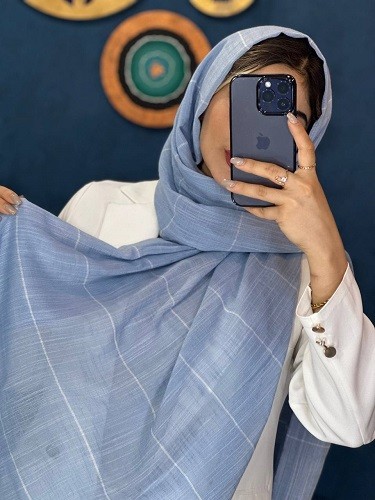 0130_شال لینن راه راه