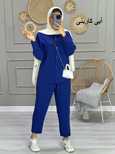 0756-ست شومیز شلوار چکاوک