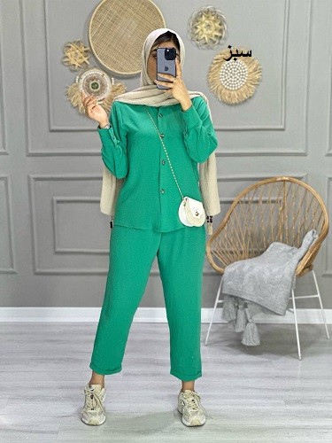 0756-ست شومیز شلوار چکاوک