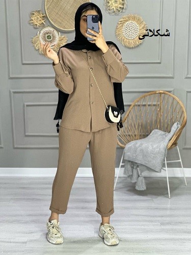 0756-ست شومیز شلوار چکاوک