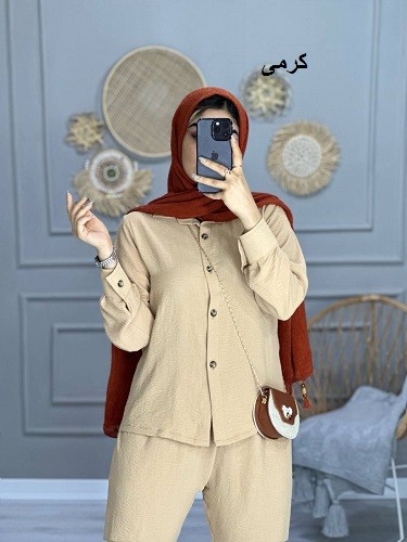 0756-ست شومیز شلوار چکاوک