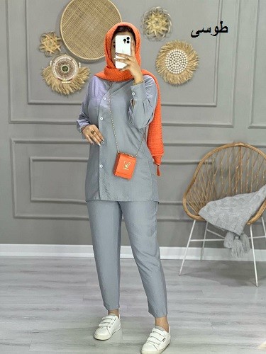 0758_ ست مانتو شلوار نارسیس