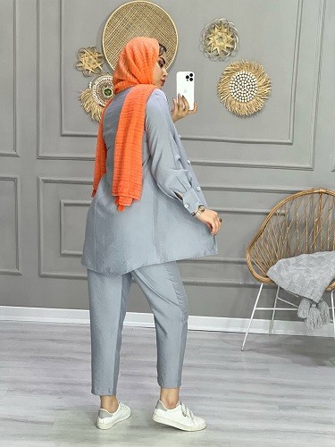 0758_ ست مانتو شلوار نارسیس