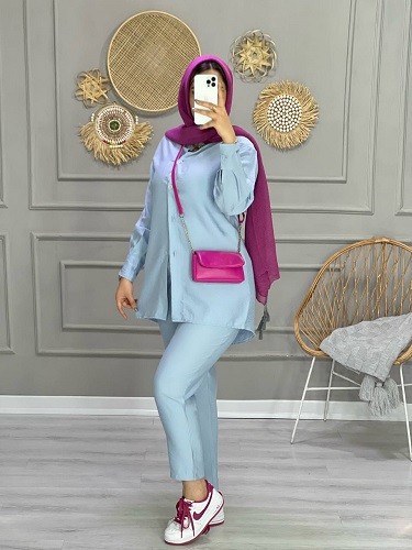 0758_ ست مانتو شلوار نارسیس