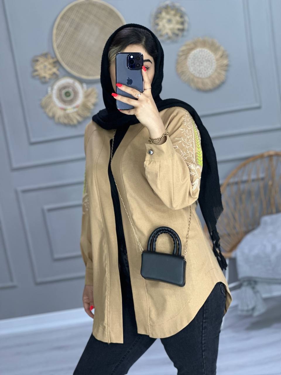 0763_ مانتو لینن نگارین