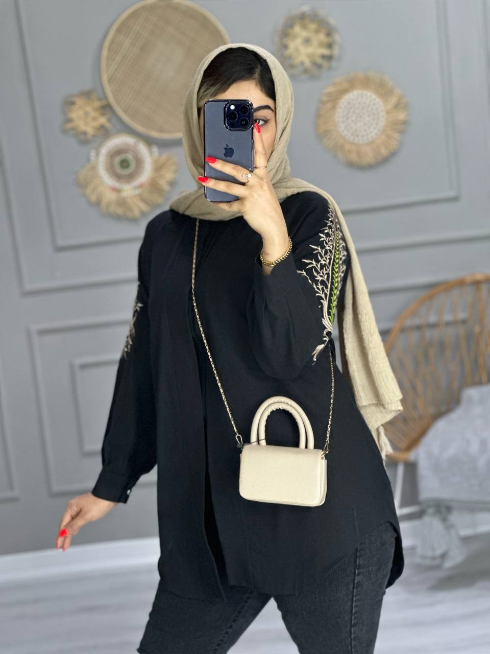 0763_ مانتو لینن نگارین