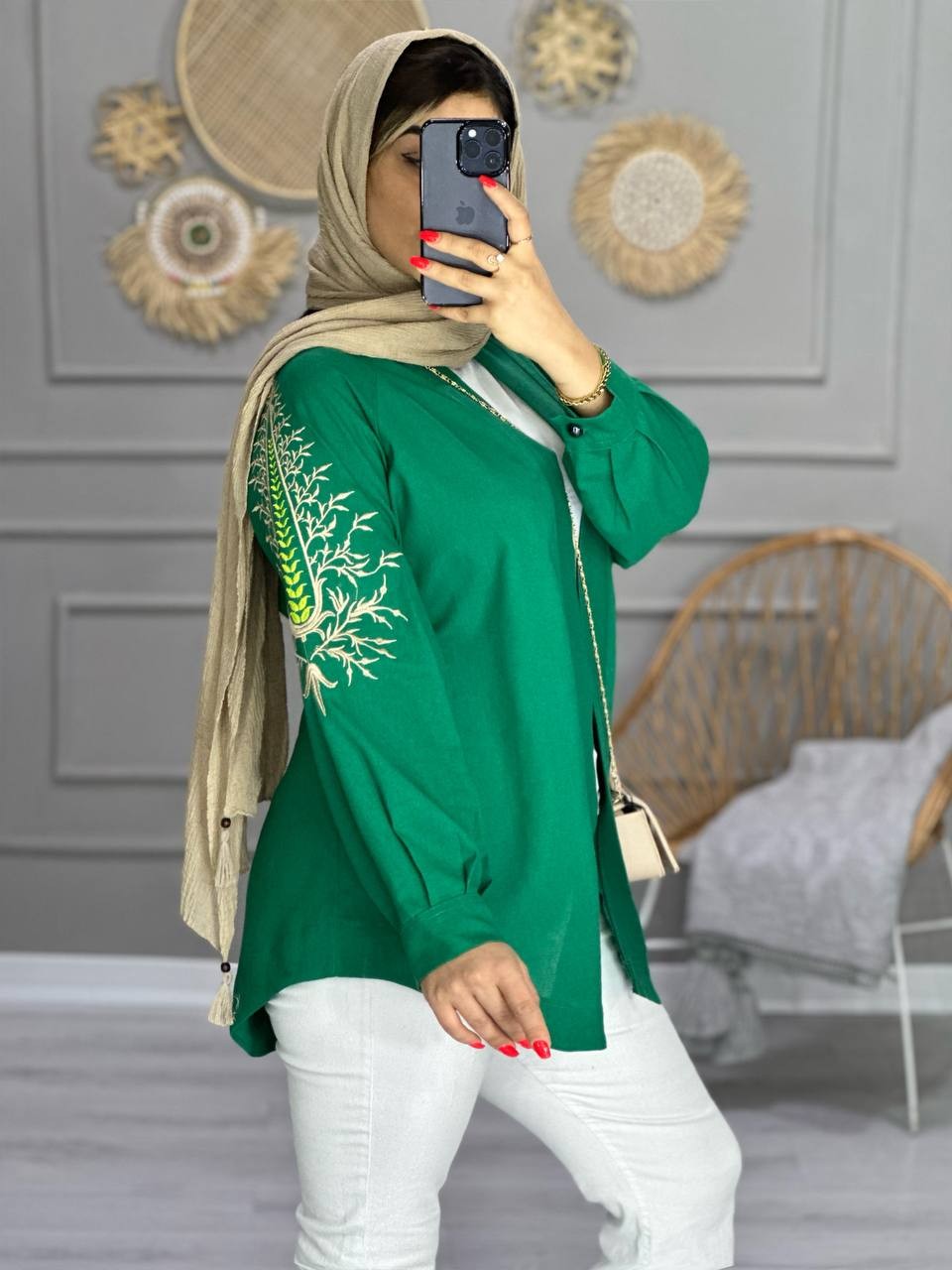 0763_ مانتو لینن نگارین