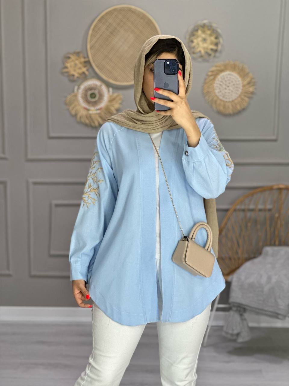 0763_ مانتو لینن نگارین