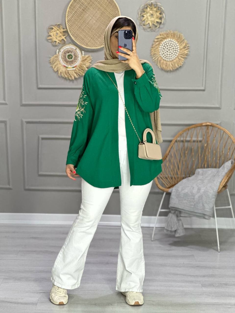 0763_ مانتو لینن نگارین