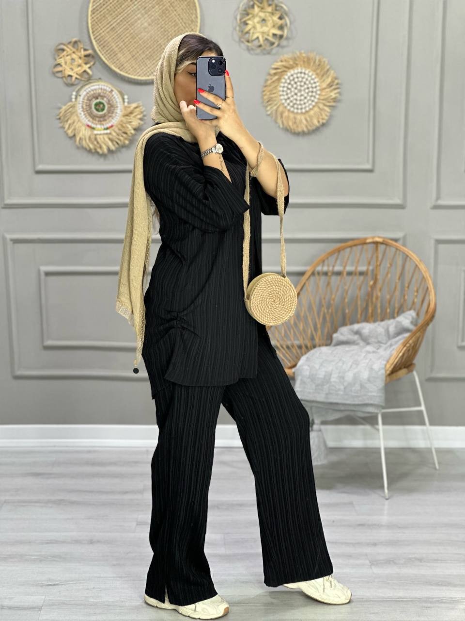 0766_ ست مانتو شلوار کراش