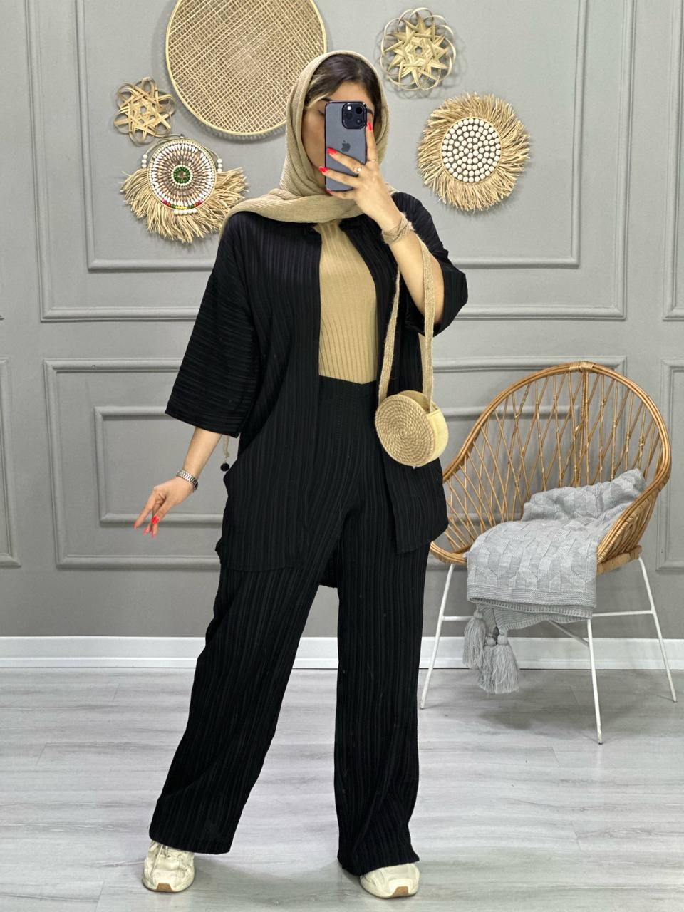 0766_ ست مانتو شلوار کراش