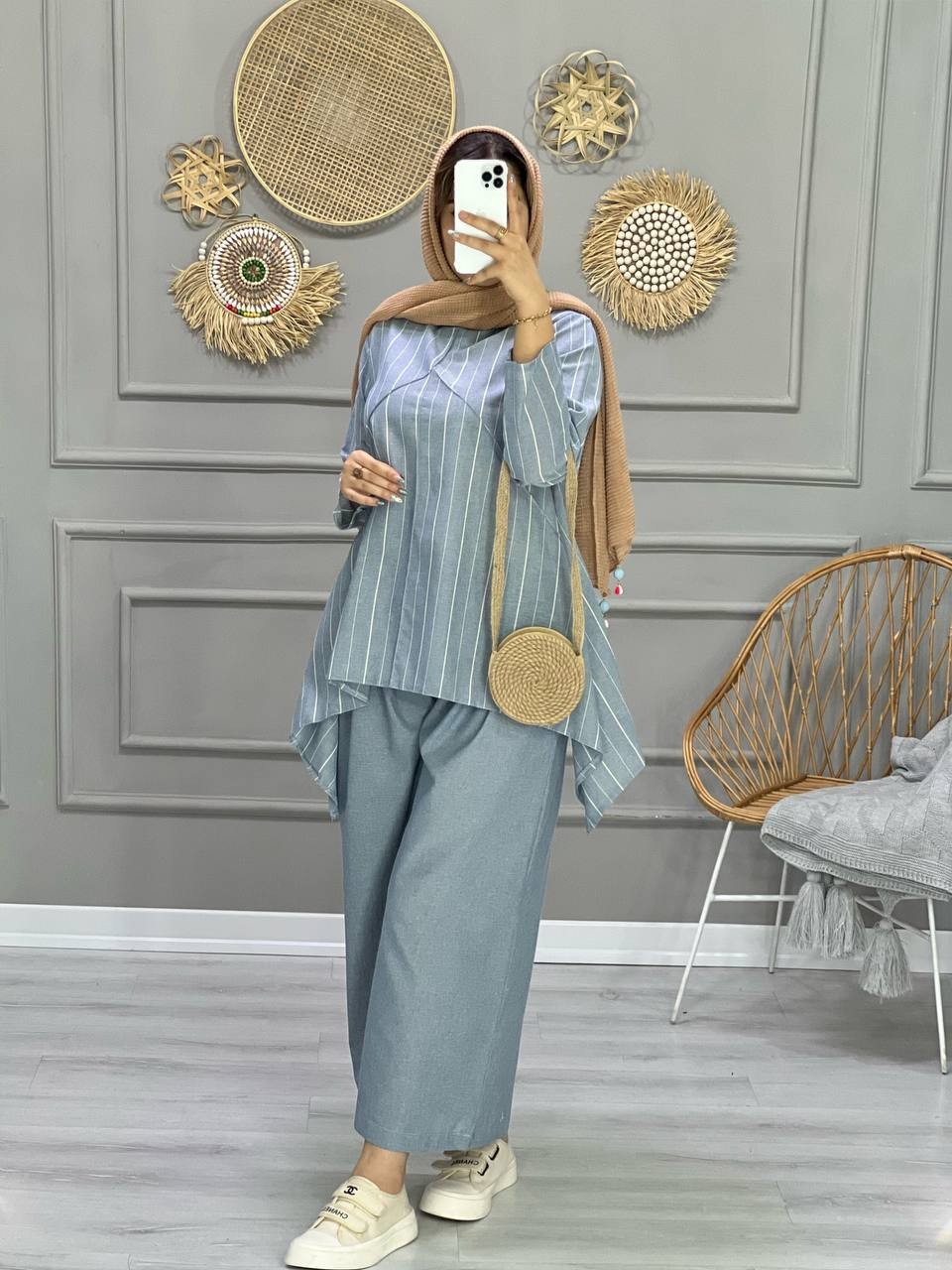 0775_ ست مانتو شلوار فافا