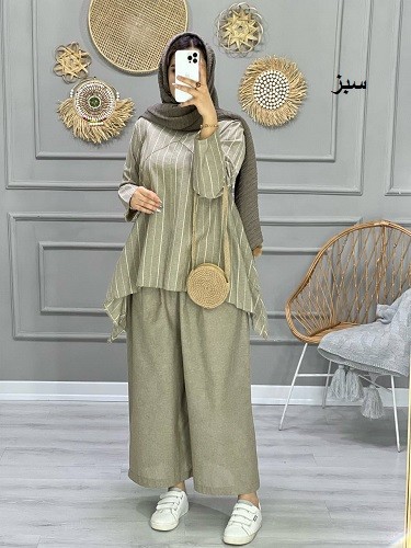 0775_ ست مانتو شلوار فافا