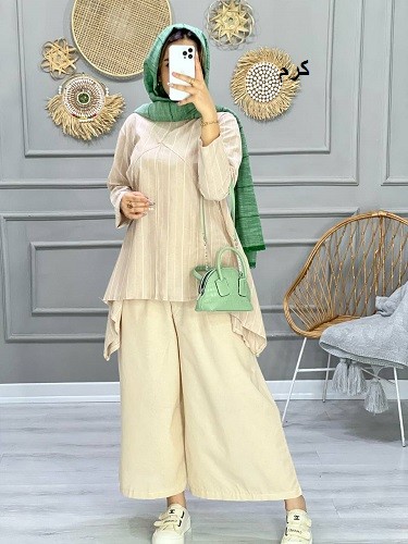 0775_ ست مانتو شلوار فافا