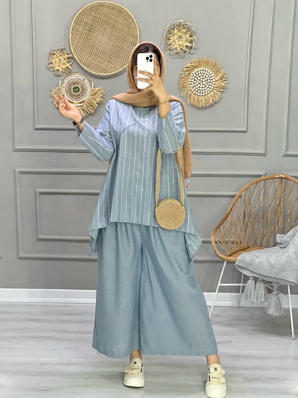 0775_ ست مانتو شلوار فافا