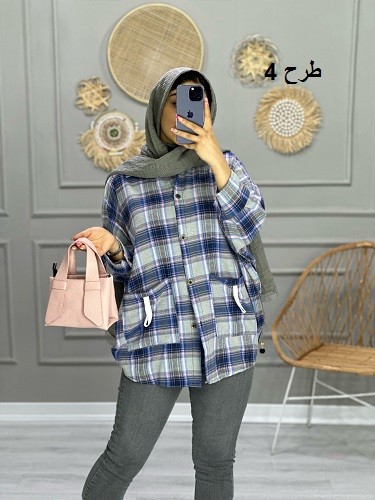 0786_شکت چهارخونه پشمی