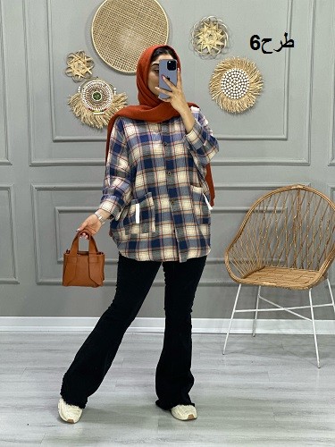 0786_شکت چهارخونه پشمی