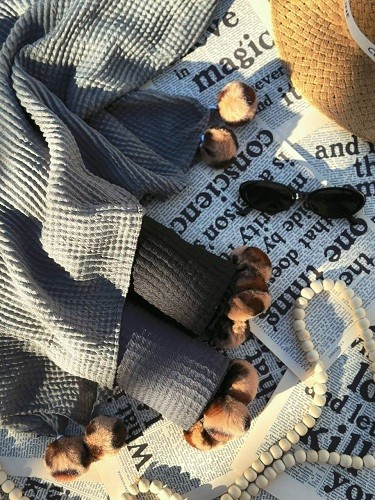 0172_شال منگوله پلنگی