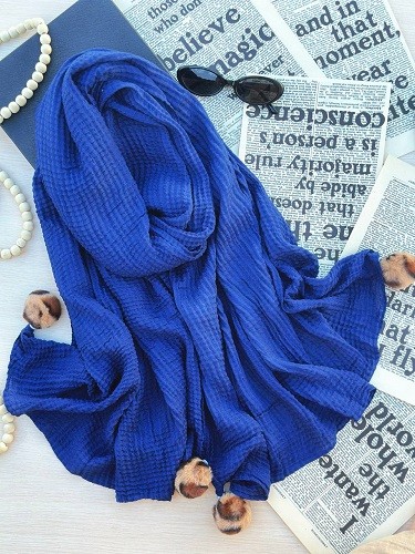 0172_شال منگوله پلنگی