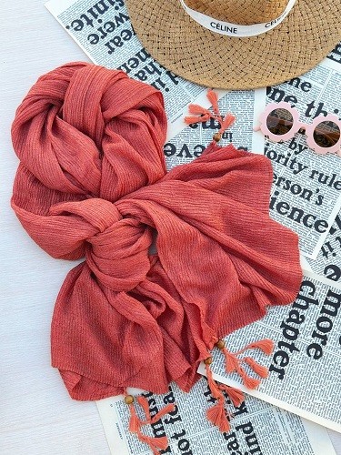 0173_شال منگوله مهره