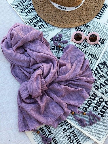 0173_شال منگوله مهره