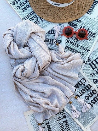 0173_شال منگوله مهره