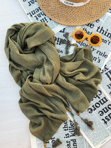 0173_شال منگوله مهره