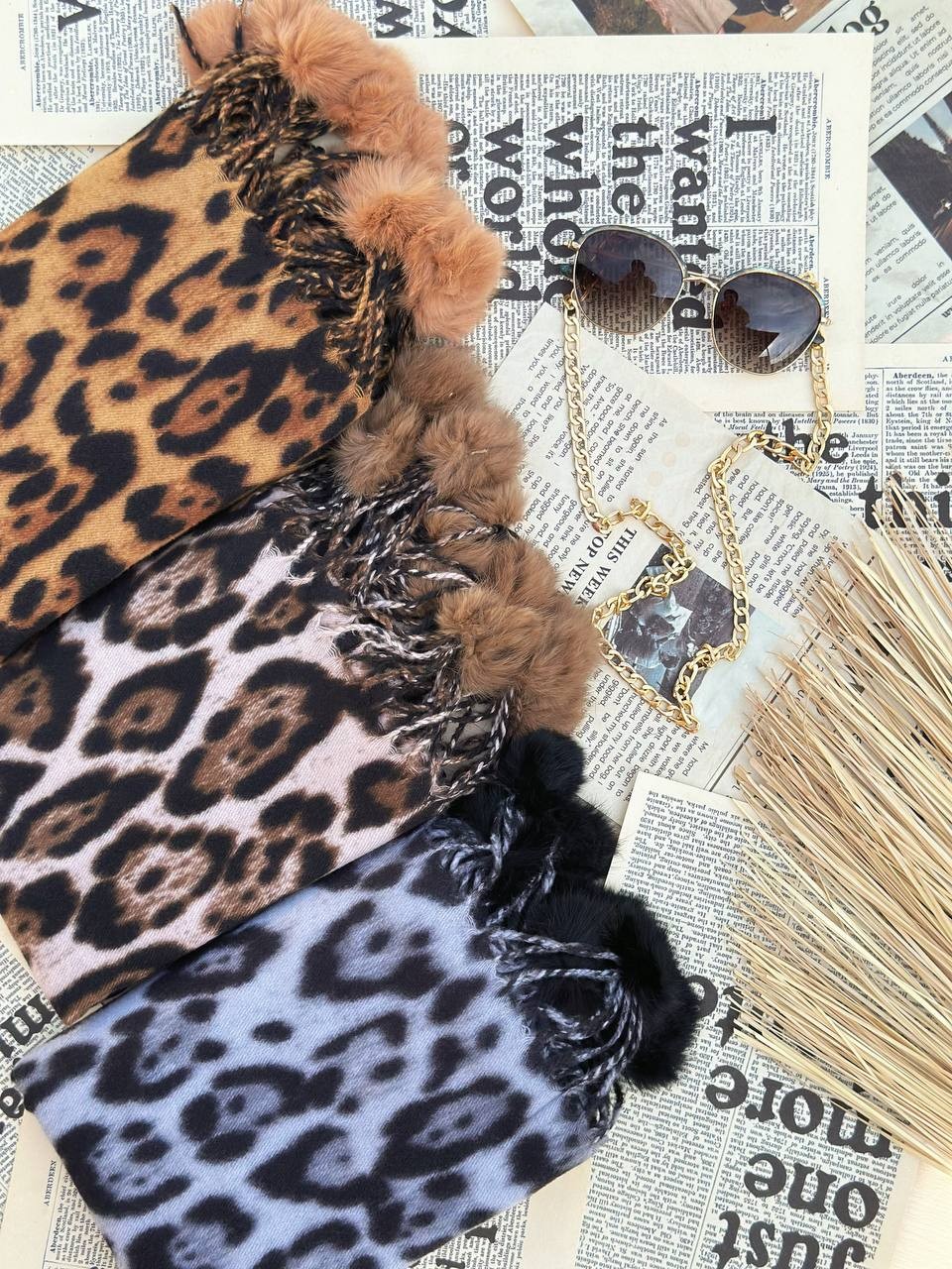 0186_شال موهر پلنگی