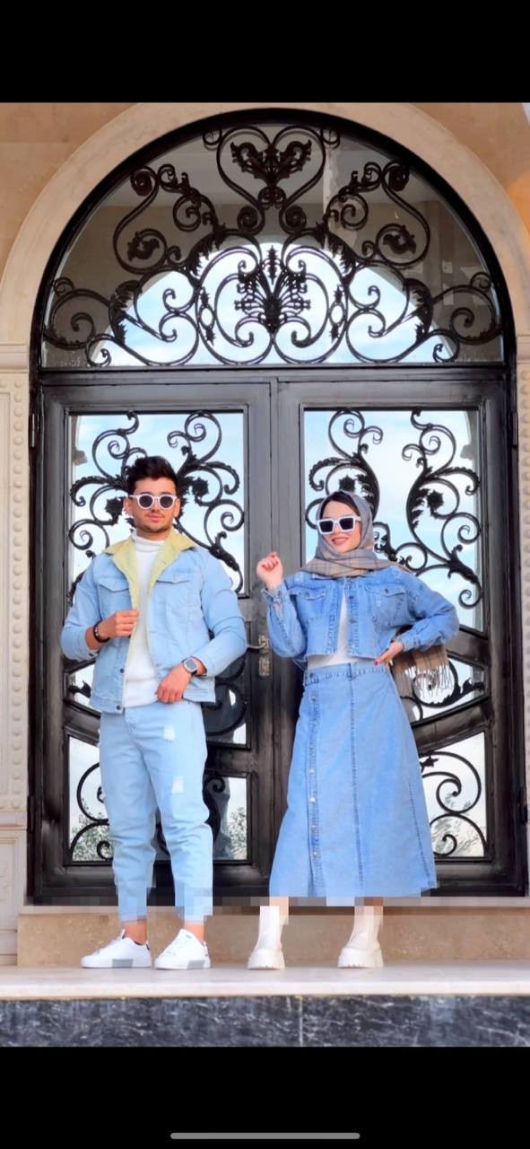 0860-ست کراپ دامن جین