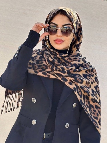 0205_شال موهر پلنگی آیما