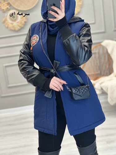 1060- کاپشن آستین چرم