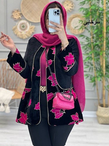 1065-مانتو مزونی مخمل جیران