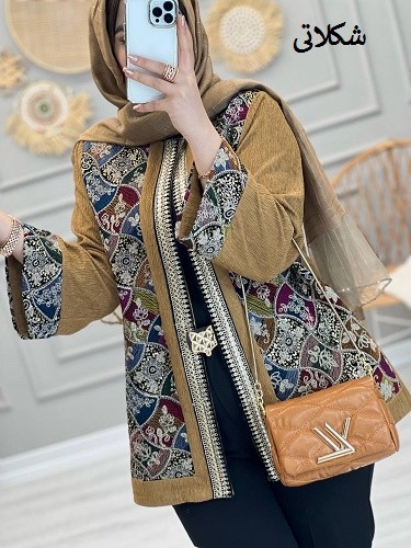 1082-مانتو مزونی سوزن دوزی