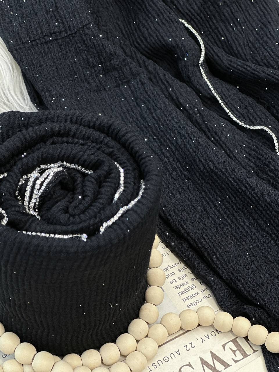 0215-شال مشکی پرنسا