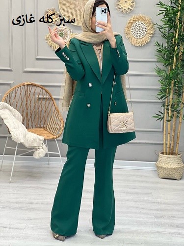 1087- کت و شلوار مزونی اطلس