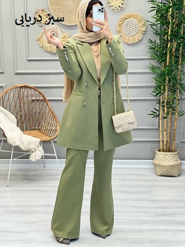 1087- کت و شلوار مزونی اطلس