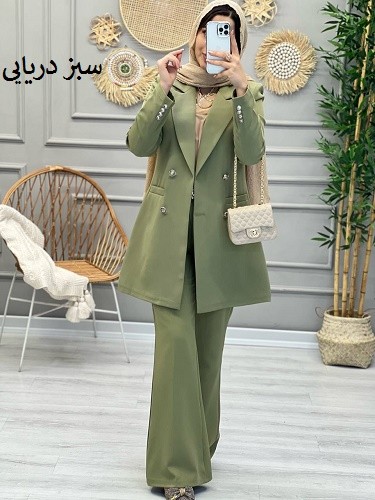 1087- کت و شلوار مزونی اطلس