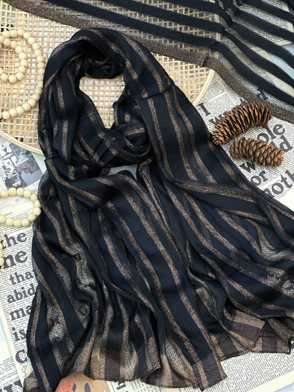 0218- شال مشکی برلین