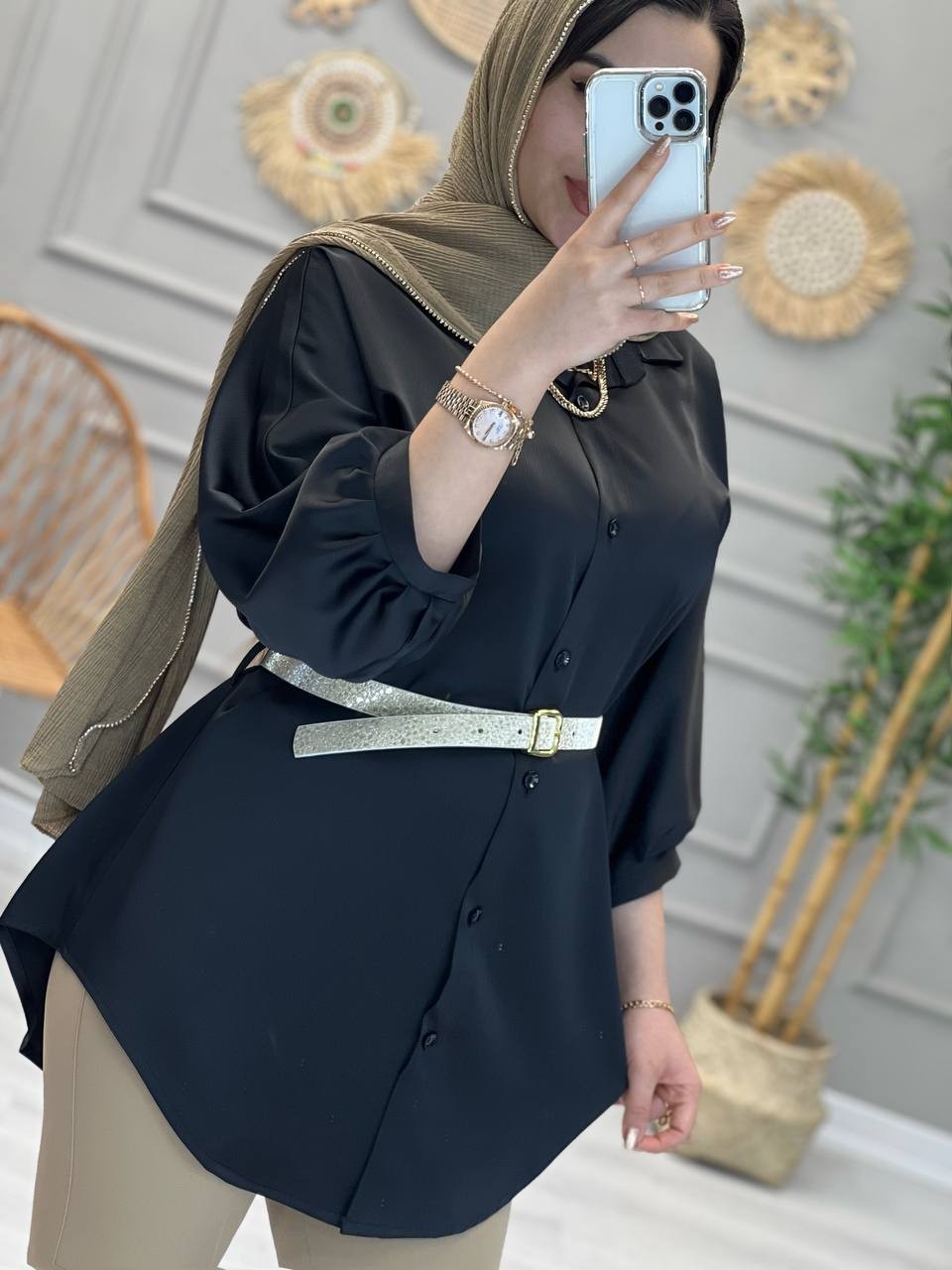 1112_ مانتو شومیزی ساتن زارا