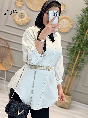 1112_ مانتو شومیزی ساتن زارا